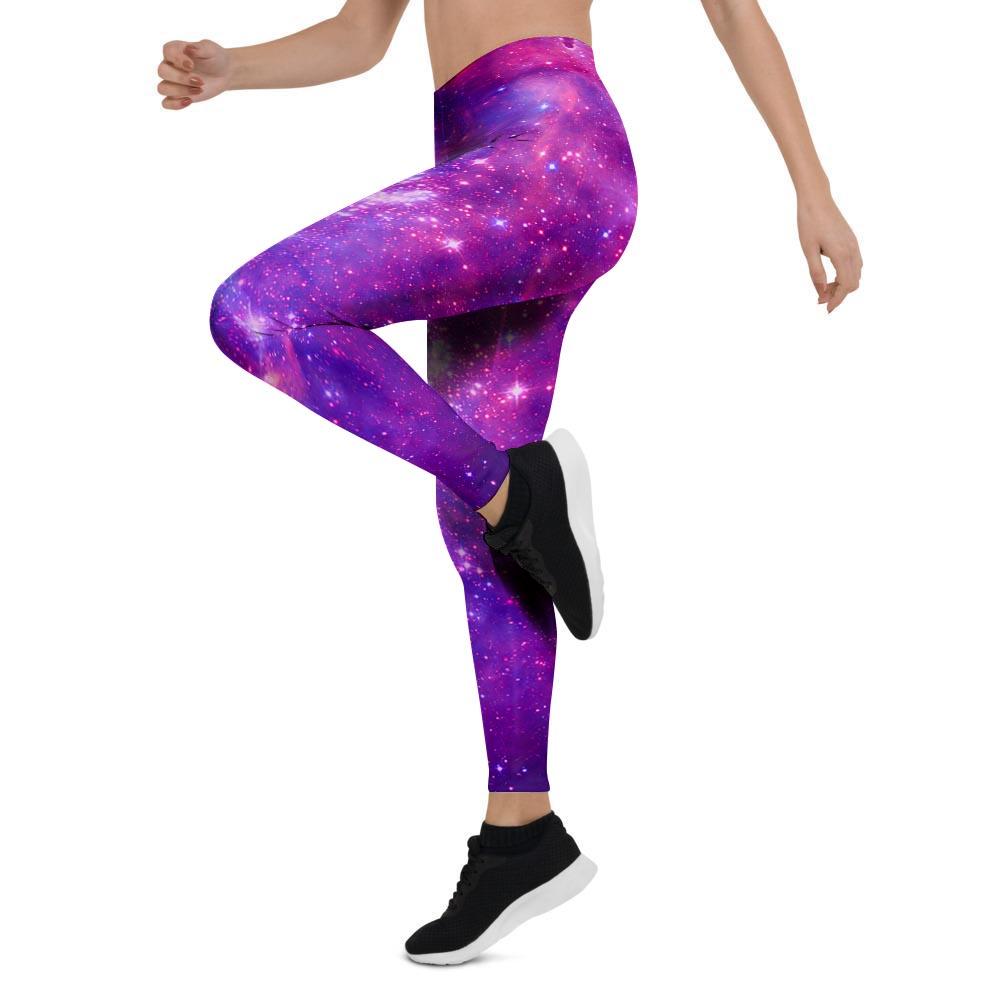 Purple Galaxy Space Women's Leggings-grizzshop