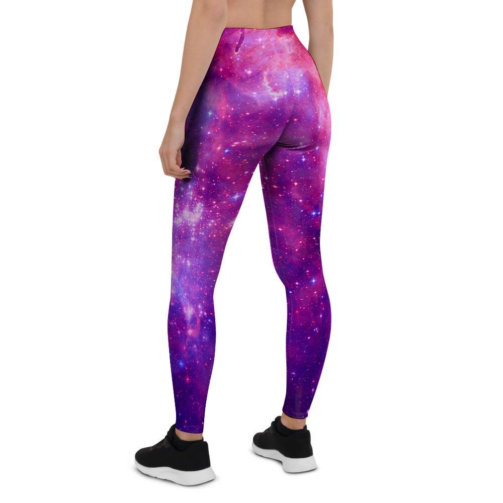 Purple Galaxy Space Women's Leggings-grizzshop