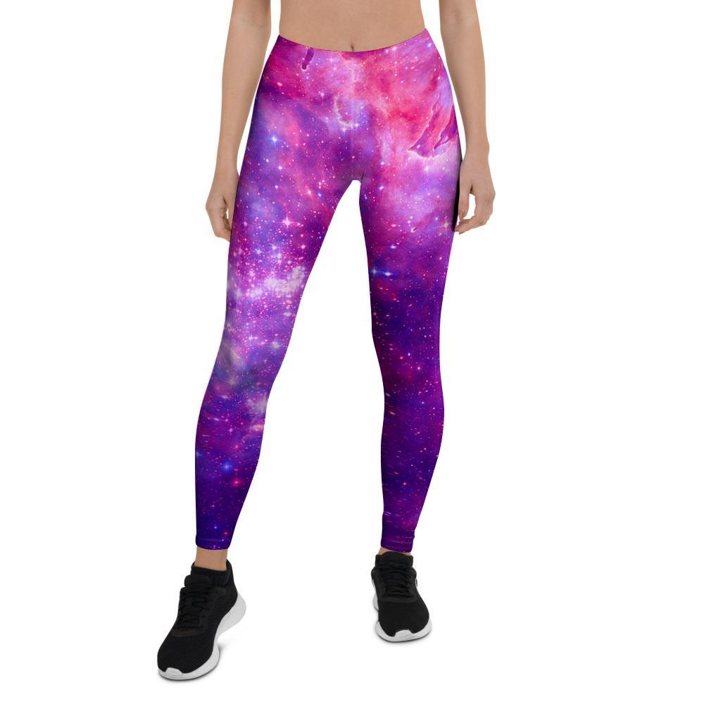 Purple Galaxy Space Women's Leggings-grizzshop