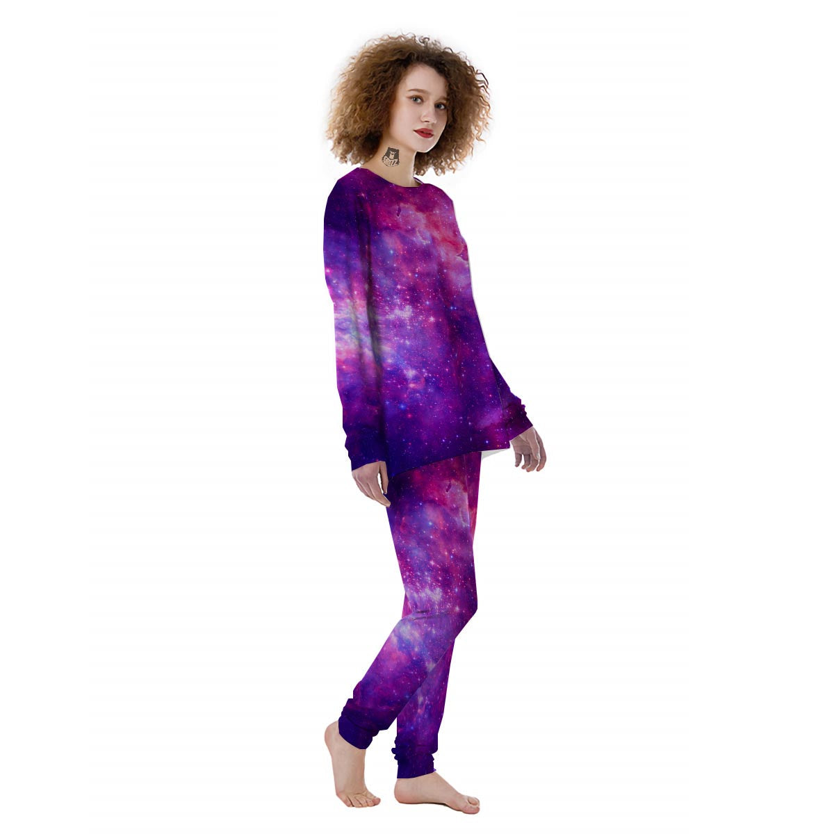 Purple Galaxy Space Women's Pajamas-grizzshop