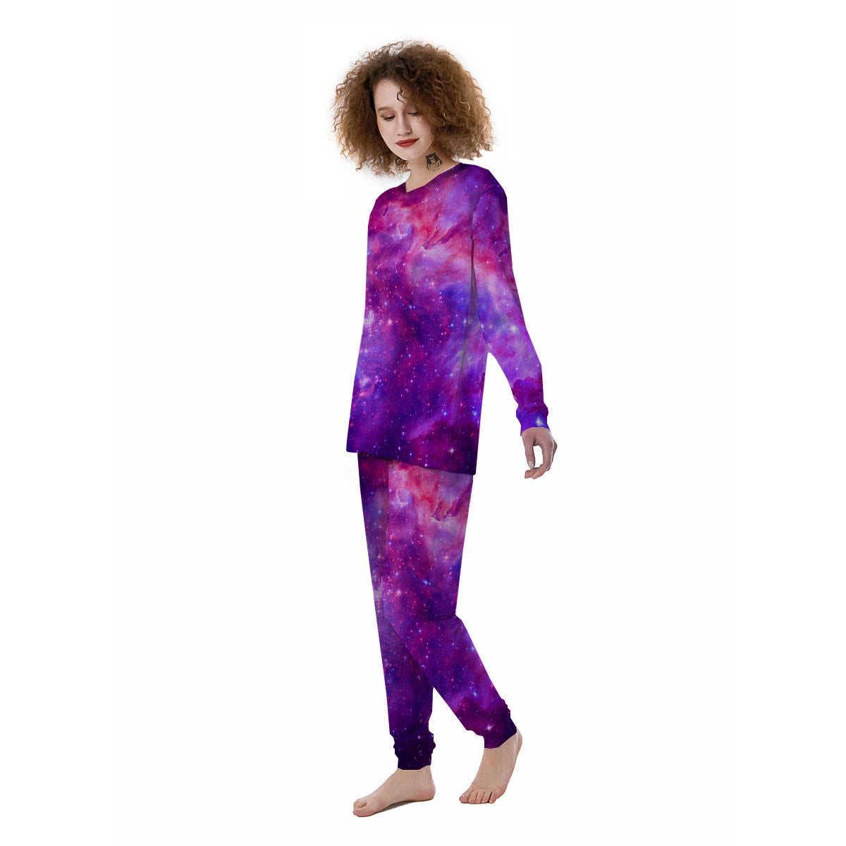 Purple Galaxy Space Women's Pajamas-grizzshop