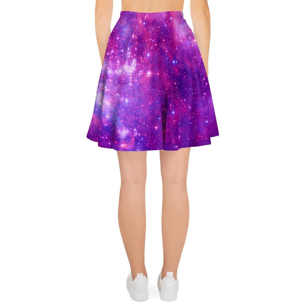 Purple Galaxy Space Women's Skirt-grizzshop