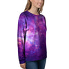 Purple Galaxy Space Women's Sweatshirt-grizzshop