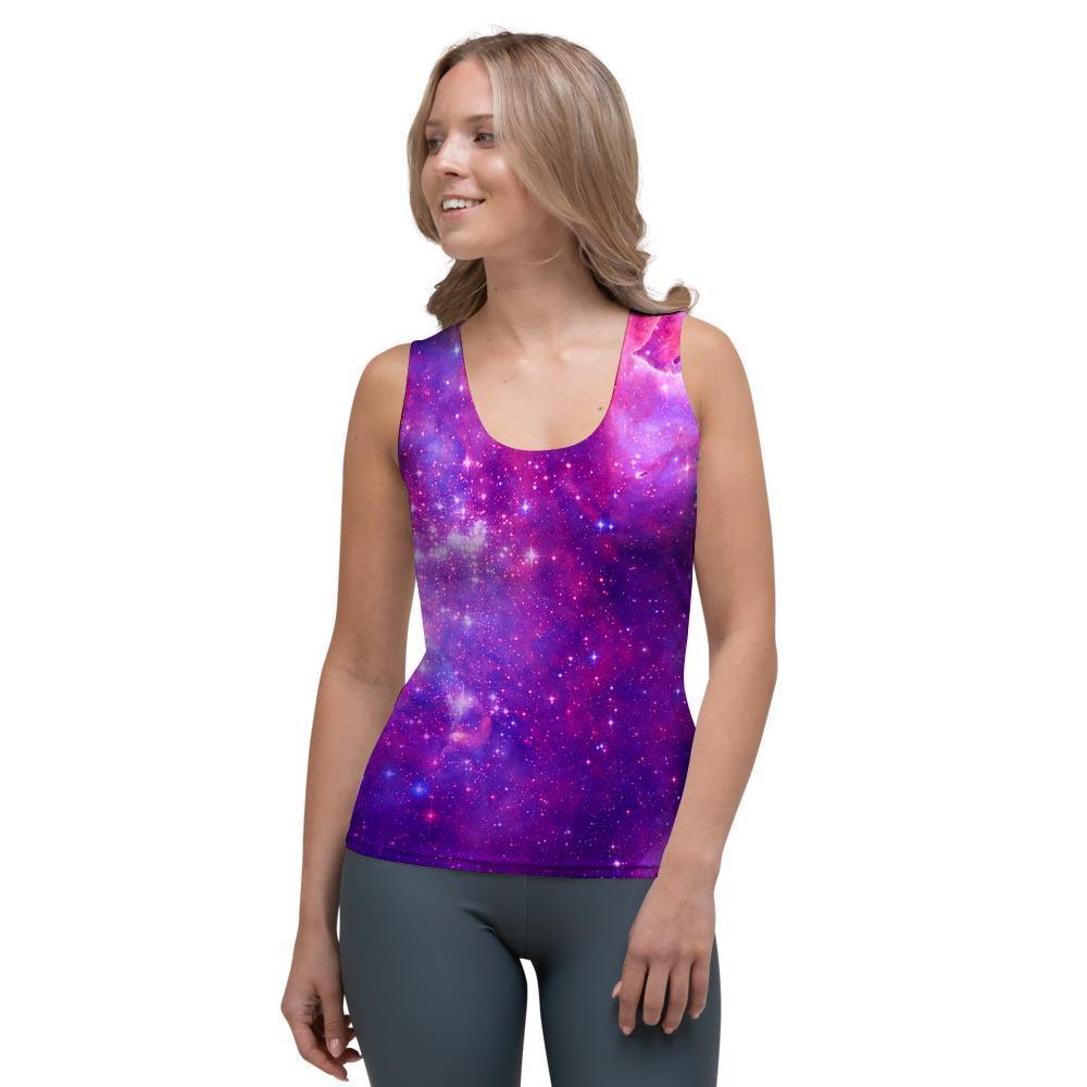 Purple Galaxy Space Women's Tank Top-grizzshop