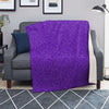 Purple Glitter Texture Print Blanket-grizzshop