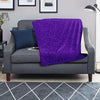 Purple Glitter Texture Print Blanket-grizzshop