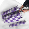 Purple Houndstooth Print Umbrella-grizzshop