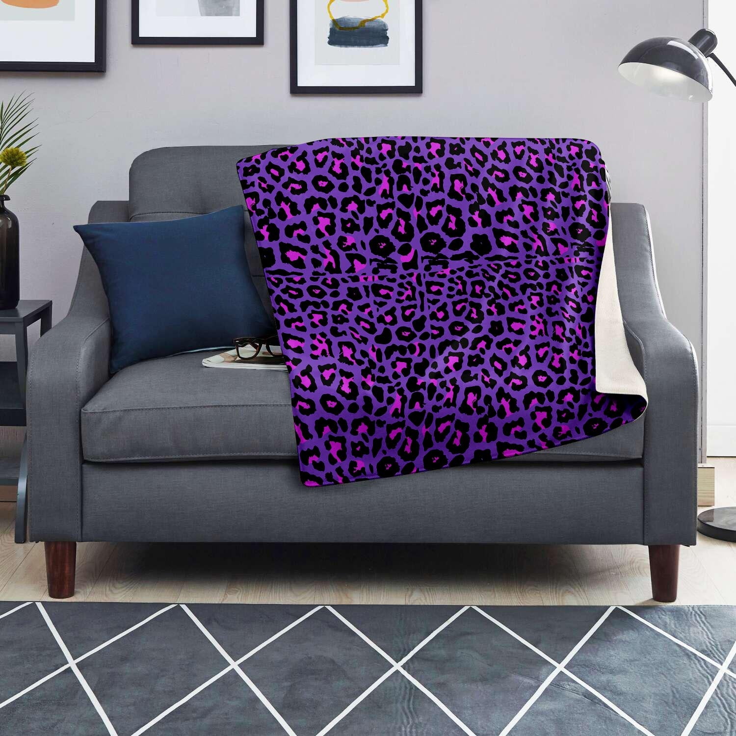 Purple Leopard Blanket-grizzshop