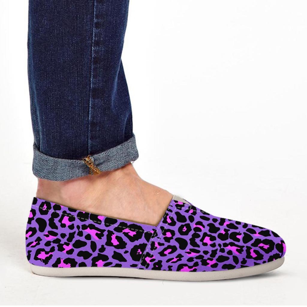 Purple Leopard Canvas Shoes-grizzshop