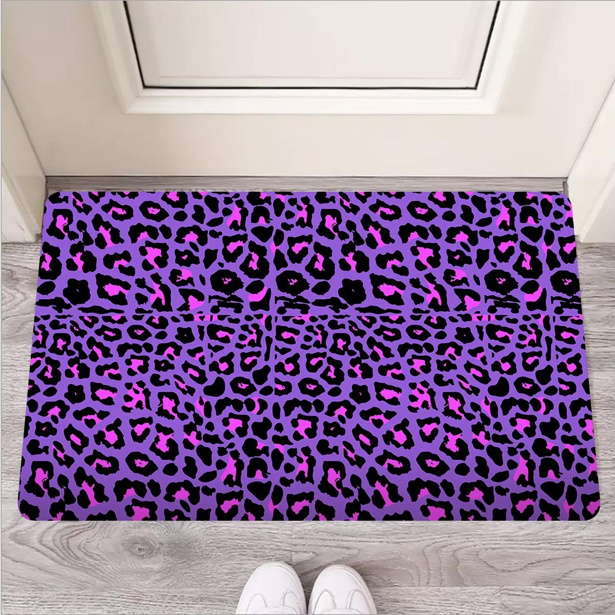 Purple Leopard Door Mat-grizzshop