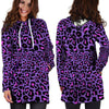 Purple Leopard Hoodie Dress-grizzshop