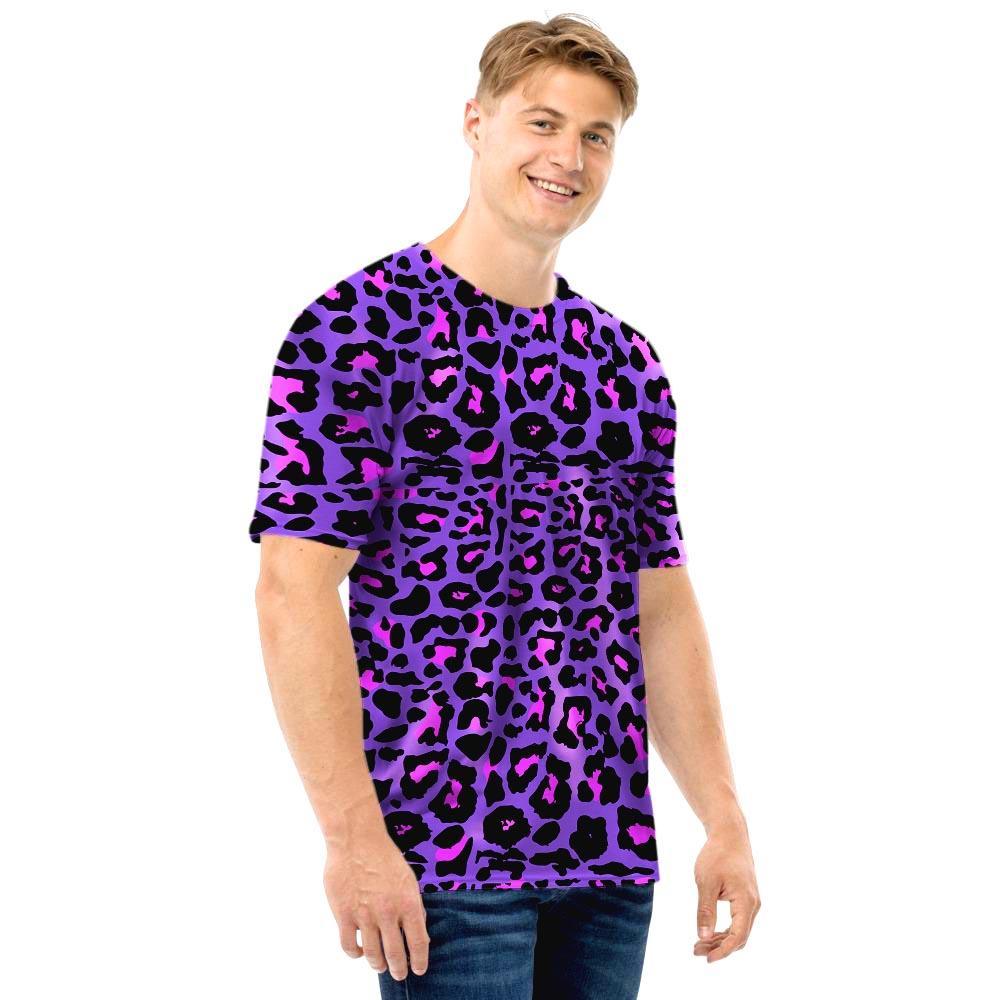 Purple Leopard Men T Shirt-grizzshop