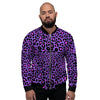 Purple Leopard Men's Bomber Jacket-grizzshop