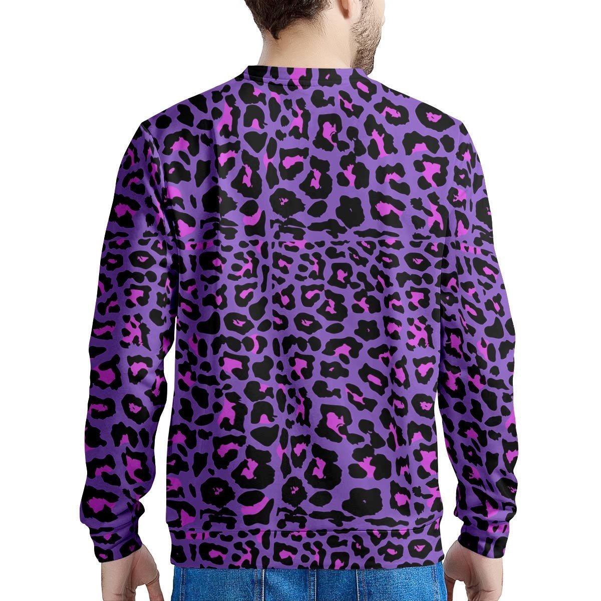 Purple Leopard Men's Sweatshirt-grizzshop