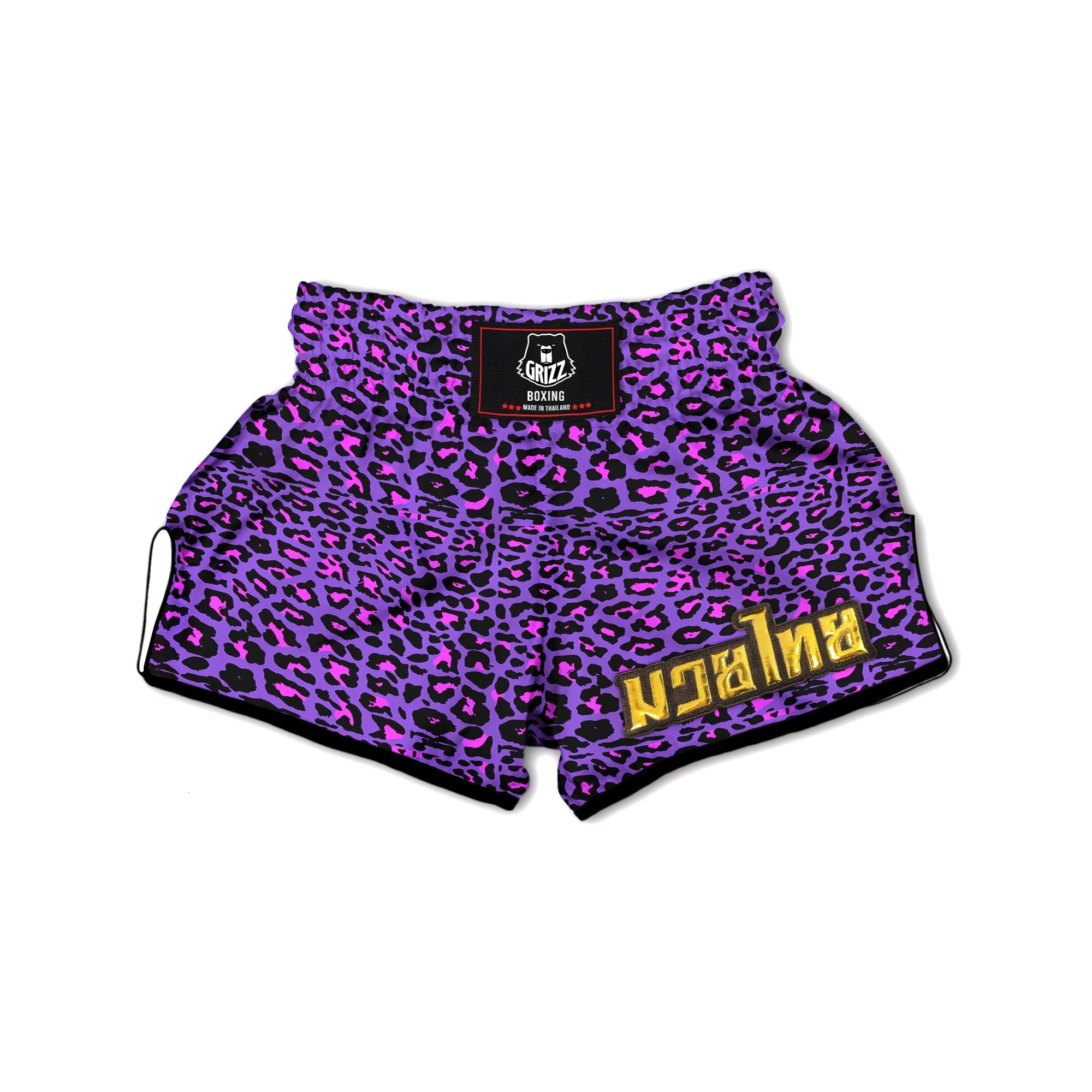 Purple Leopard Muay Thai Boxing Shorts-grizzshop