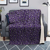 Purple Leopard Print Pattern Blanket-grizzshop