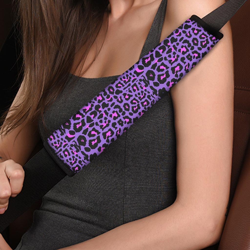 Purple Leopard Seat Belt Cover-grizzshop