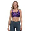 Purple Leopard Sports Bra-grizzshop