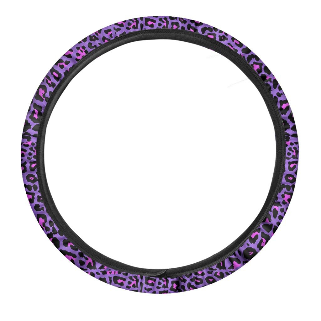 Purple Leopard Steering Wheel Cover-grizzshop