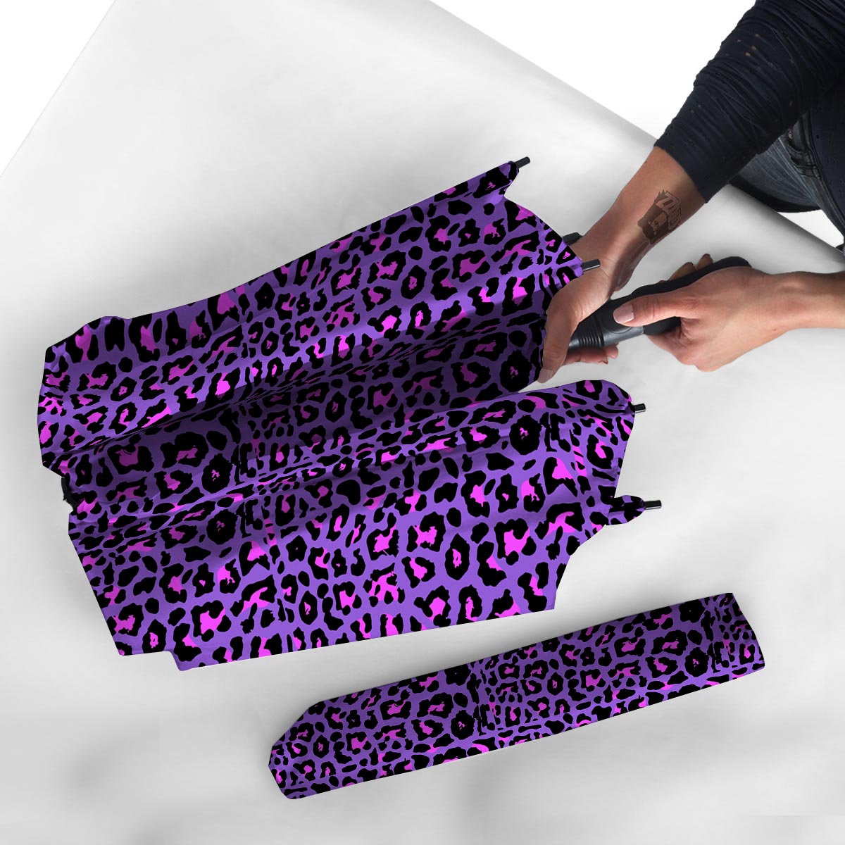 Purple Leopard Umbrella-grizzshop