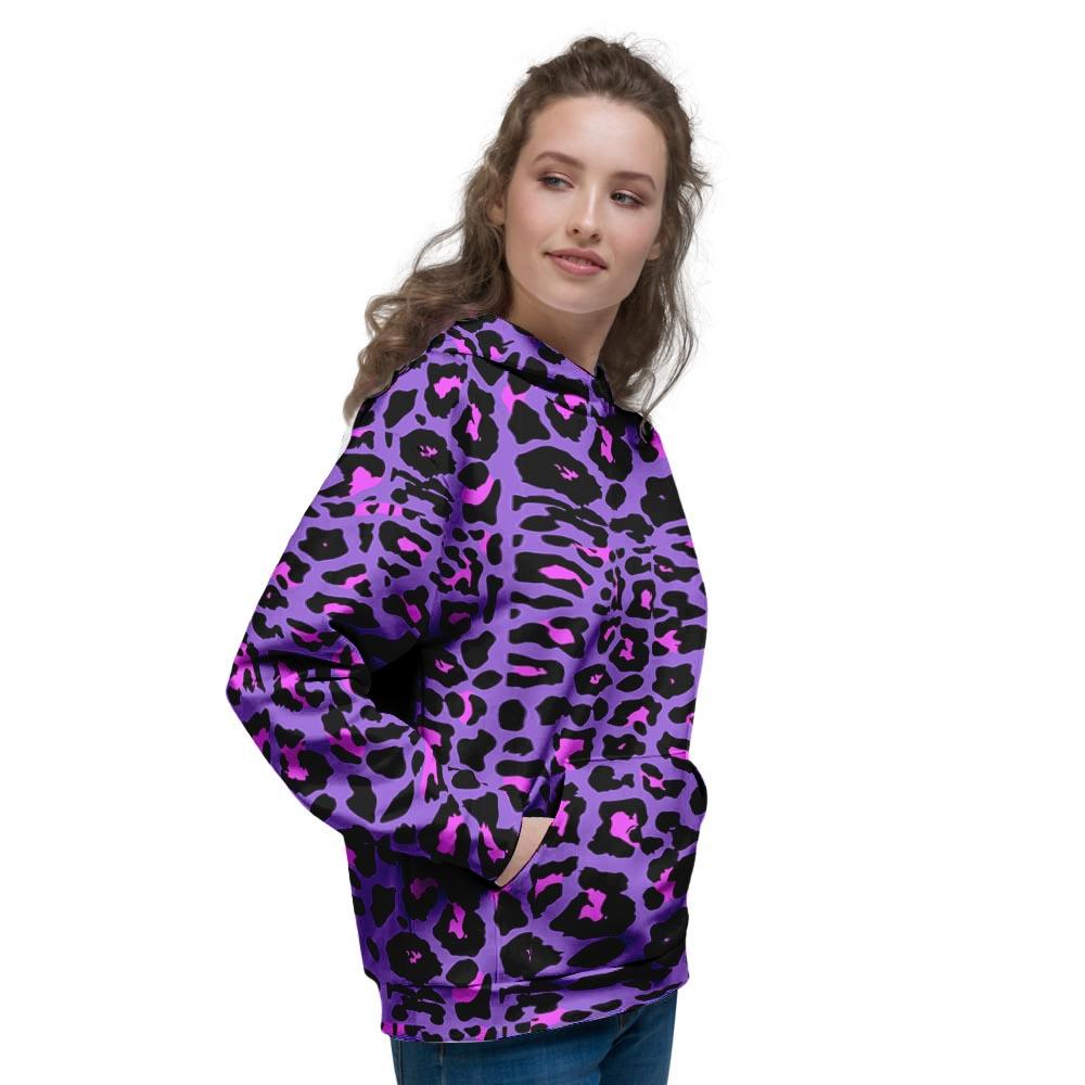 Purple Leopard Women's Hoodie-grizzshop