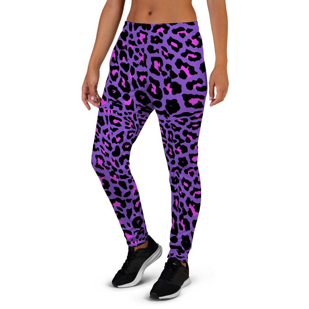 Purple Leopard Women's Joggers-grizzshop