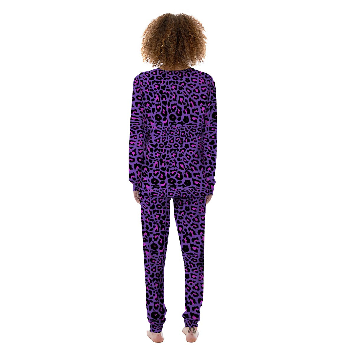 Purple Leopard Women's Pajamas-grizzshop