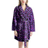 Purple Leopard Women's Robe-grizzshop