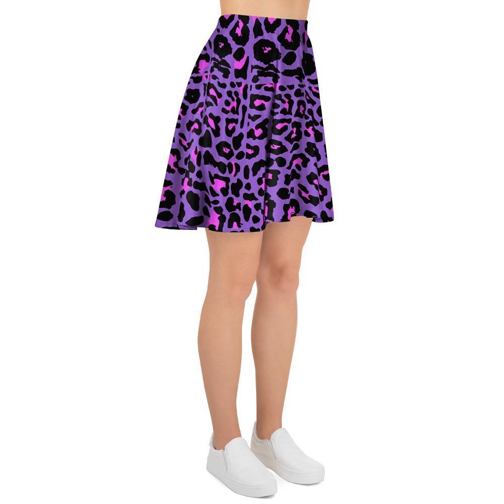Purple Leopard Women's Skirt-grizzshop