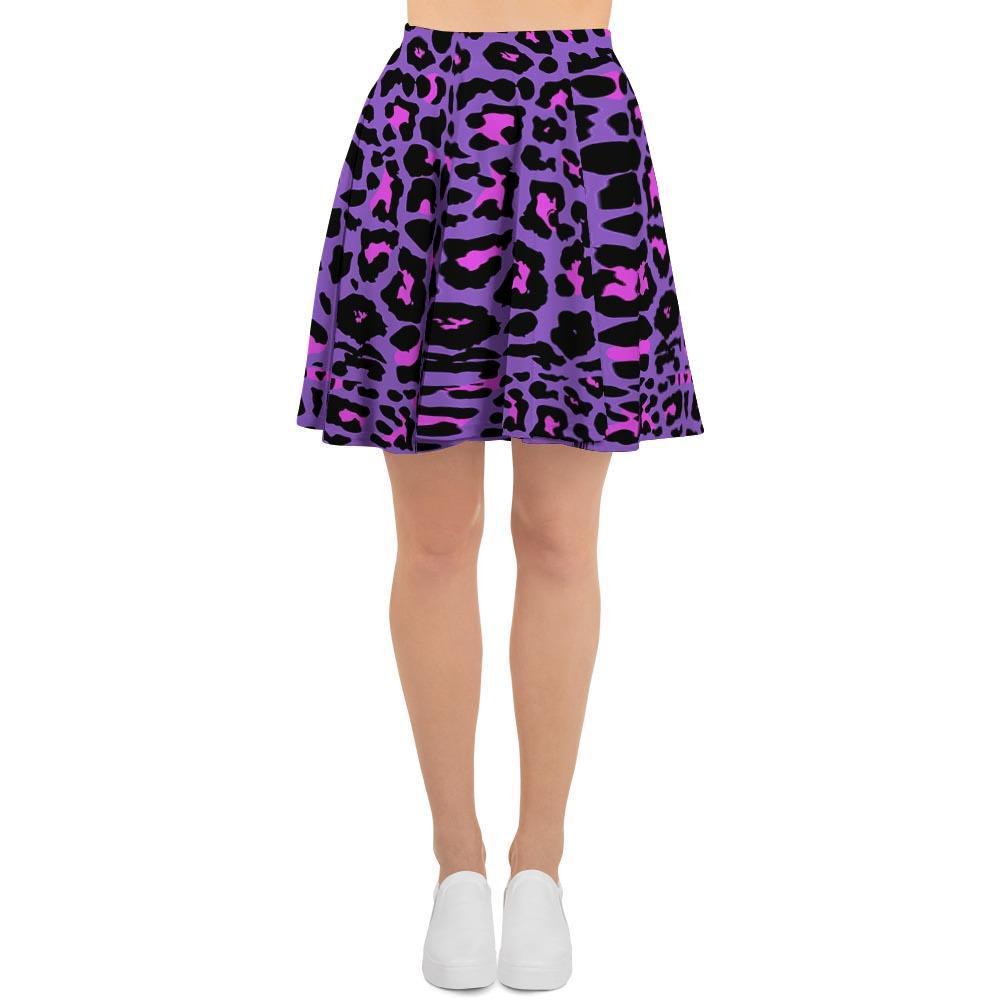 Purple Leopard Women's Skirt-grizzshop
