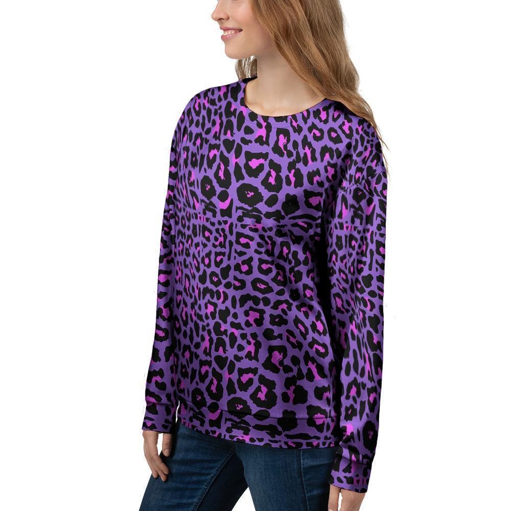 Purple Leopard Women's Sweatshirt-grizzshop