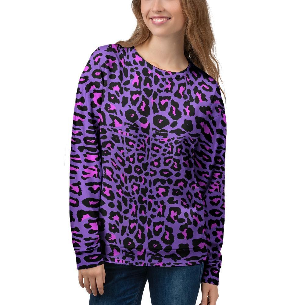 Purple Leopard Women's Sweatshirt-grizzshop