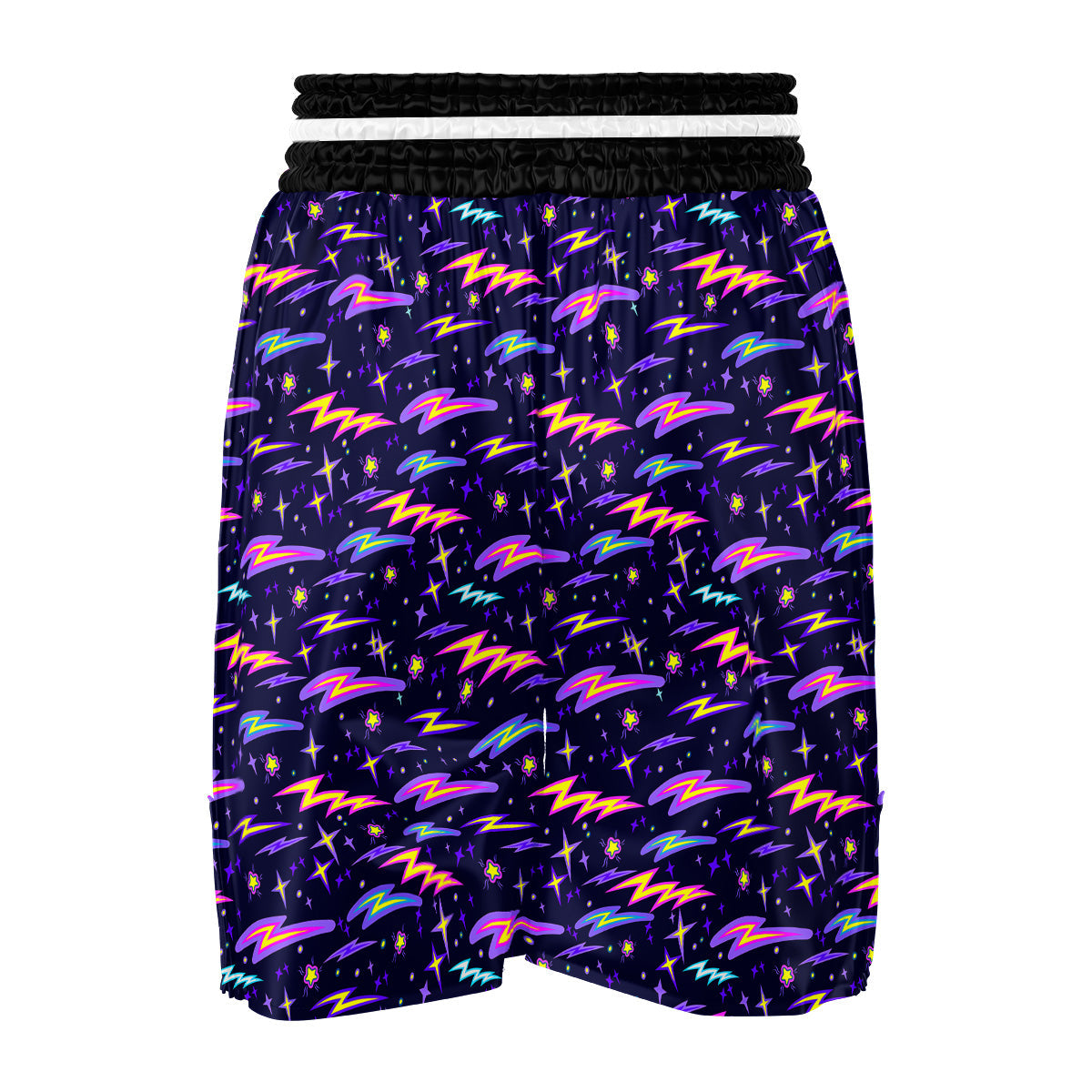 Purple Lightning Flashes Print Pattern Boxing Shorts-grizzshop