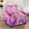 Purple Marble Armchair Cover-grizzshop