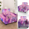 Purple Marble Armchair Cover-grizzshop