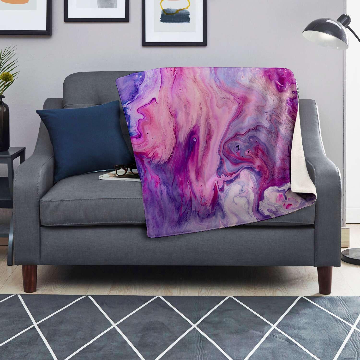 Purple Marble Blanket-grizzshop