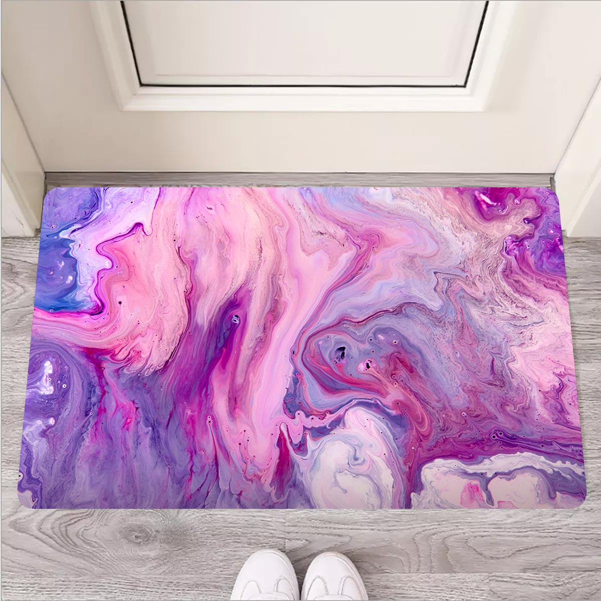 Purple Marble Door Mat-grizzshop