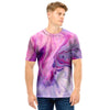 Purple Marble Men T Shirt-grizzshop