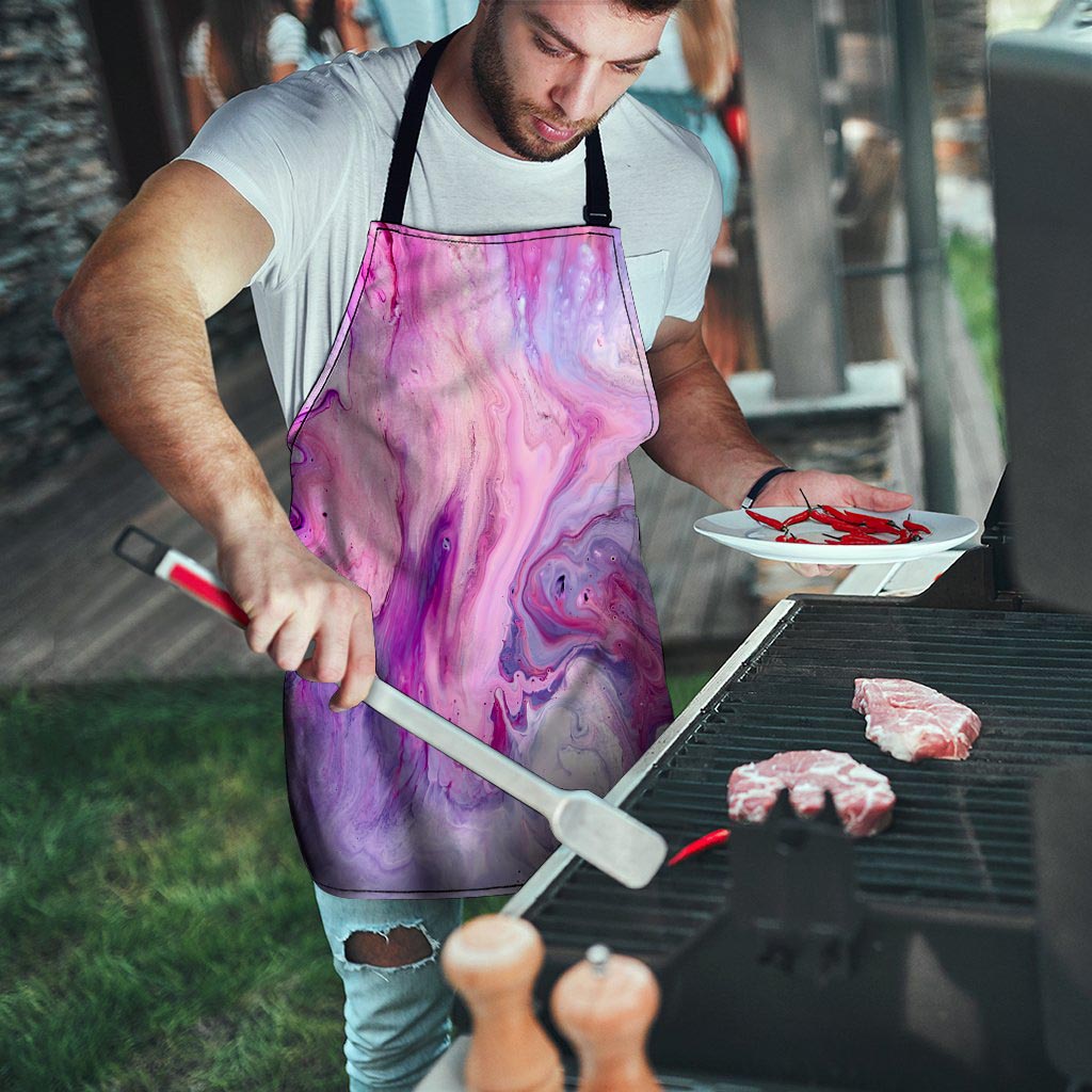 Purple Marble Men's Apron-grizzshop