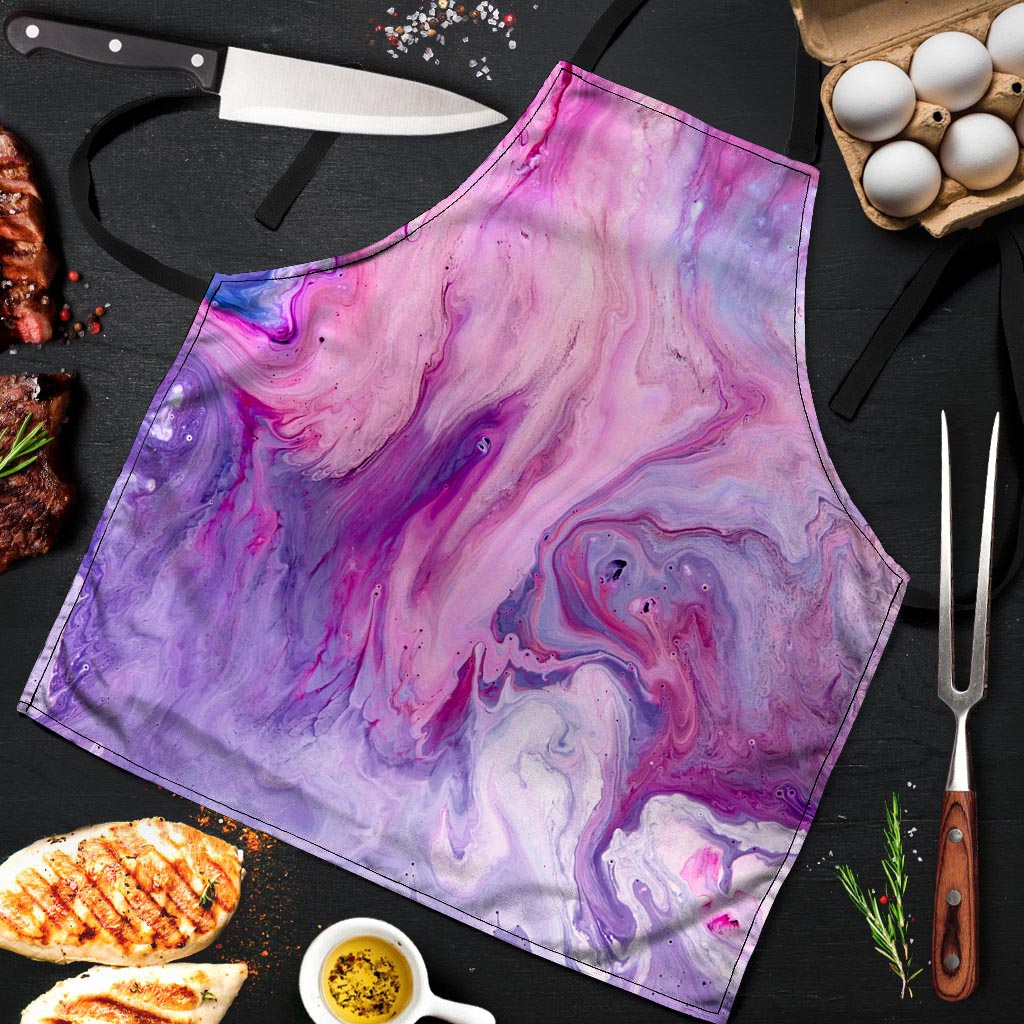 Purple Marble Men's Apron-grizzshop