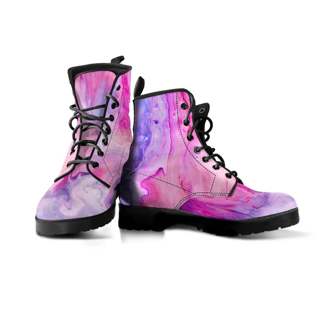 Purple Marble Men's Boots-grizzshop