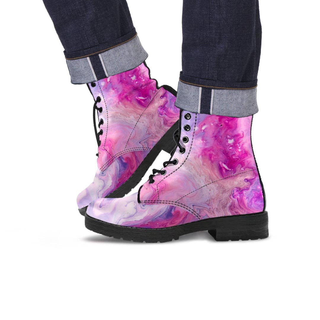 Purple Marble Men's Boots-grizzshop