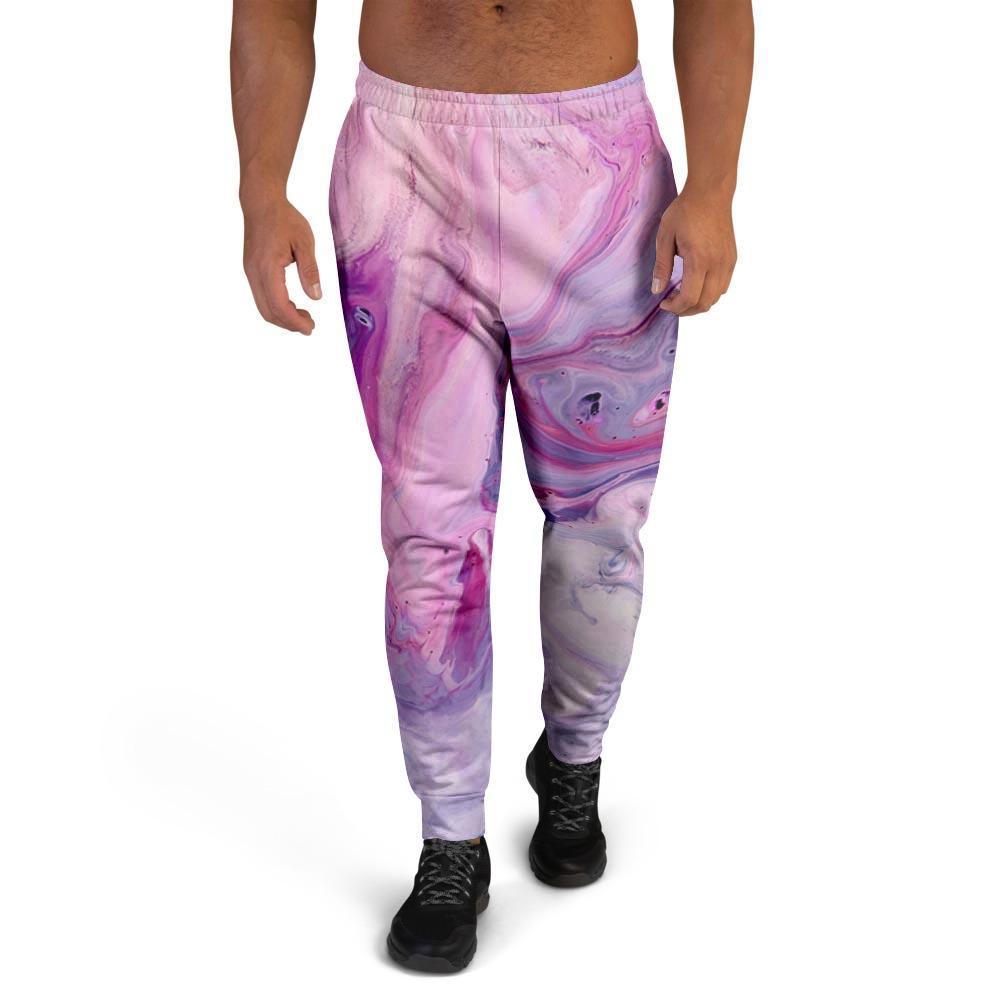 Purple Marble Men's Joggers-grizzshop