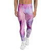 Purple Marble Men's Leggings-grizzshop