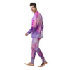 Purple Marble Men's Pajamas-grizzshop