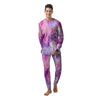 Purple Marble Men's Pajamas-grizzshop