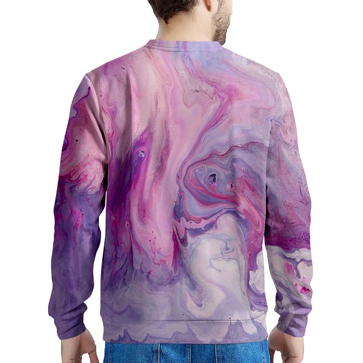 Purple Marble Men's Sweatshirt-grizzshop