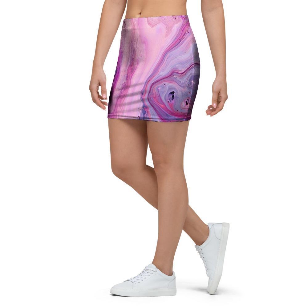 Purple Marble Mini Skirt-grizzshop