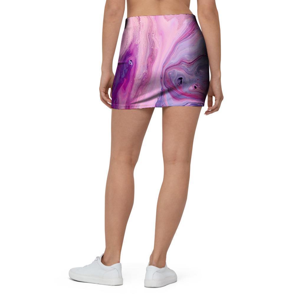 Purple Marble Mini Skirt-grizzshop