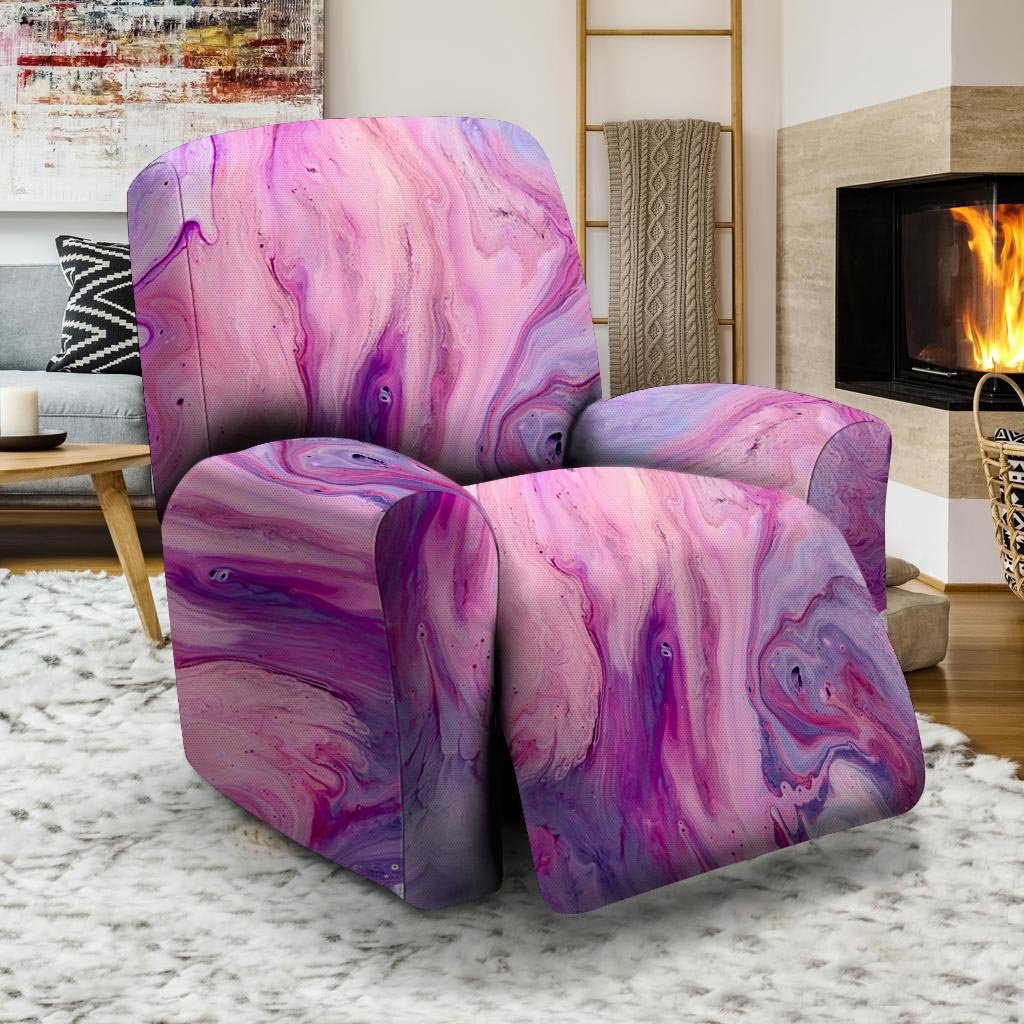 Purple Marble Recliner Cover-grizzshop